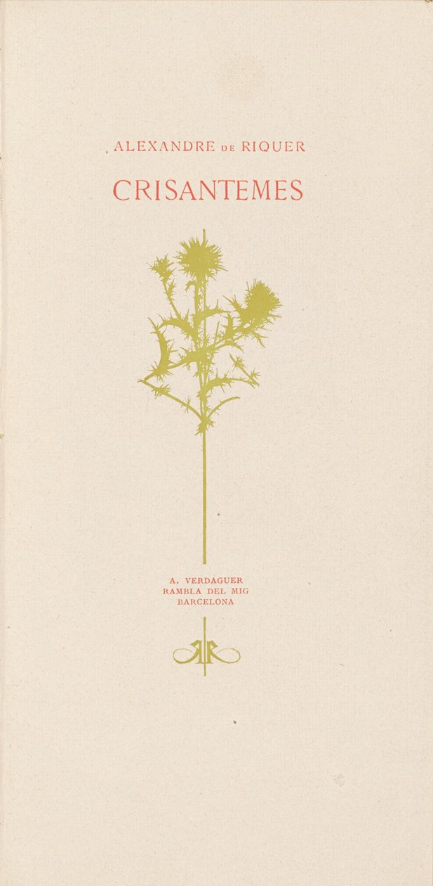 Crisantemes (crisântemos) de Alexandre de Riquer