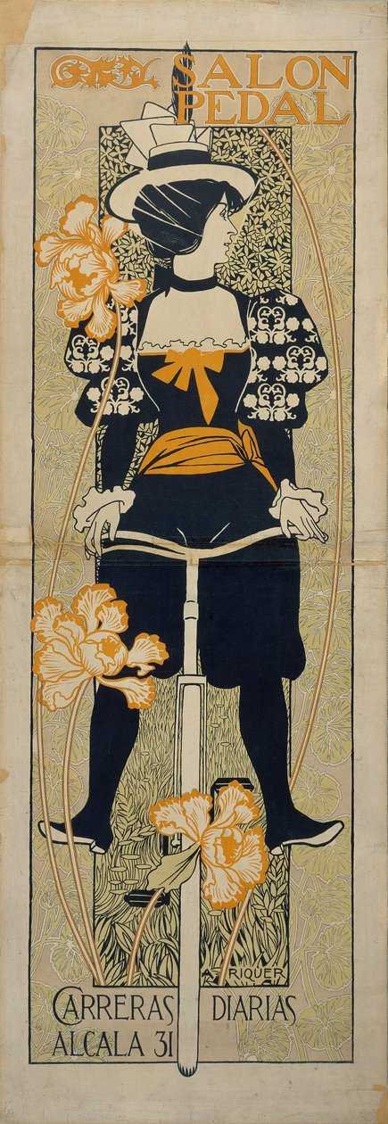 Cartaz da propaganda do pedal do salão de beleza, 1897 de Alexandre de Riquer