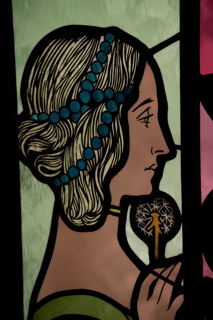 Vidriera (Alegoria da poesia) de Alexandre de Riquer