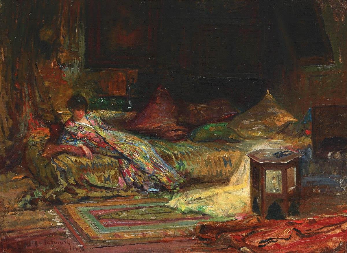 Claudia Millian-Minulescu interior oriental posando no interior oriental de Alexandru Satmari