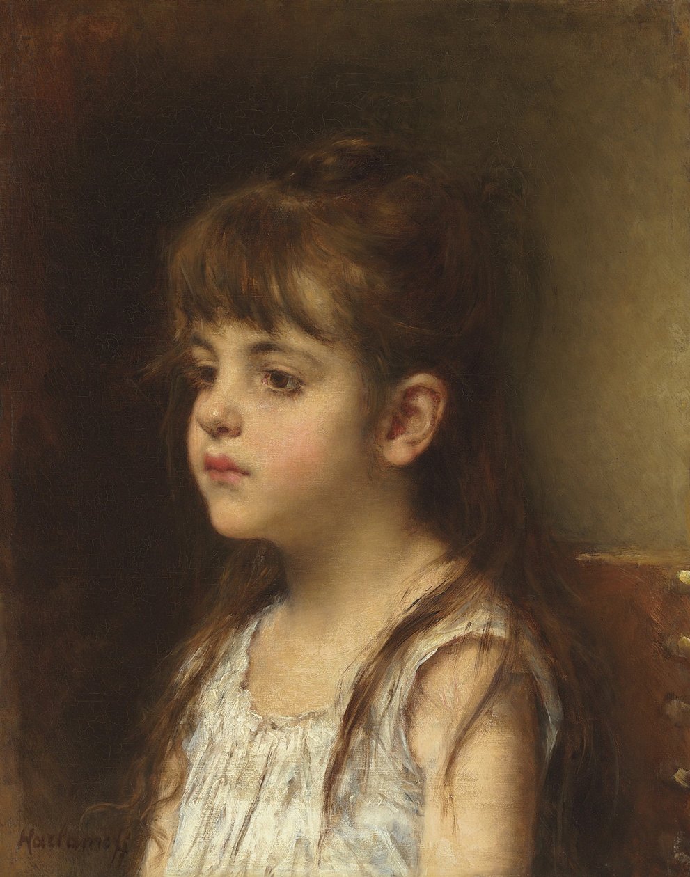 Retrato, de, um, menina jovem de Alexei Harlamov