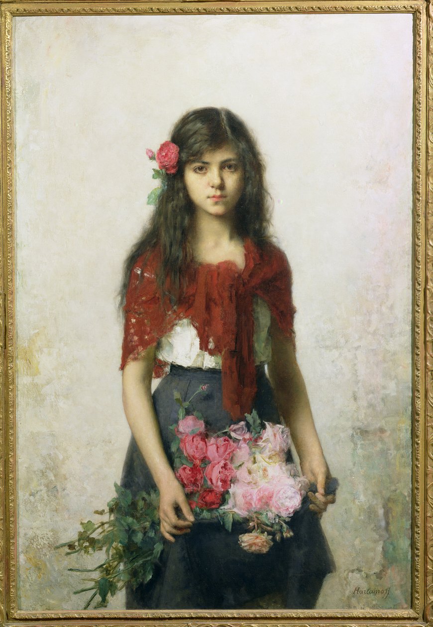 O vendedor de flores de Alexei Alexevich Harlamoff