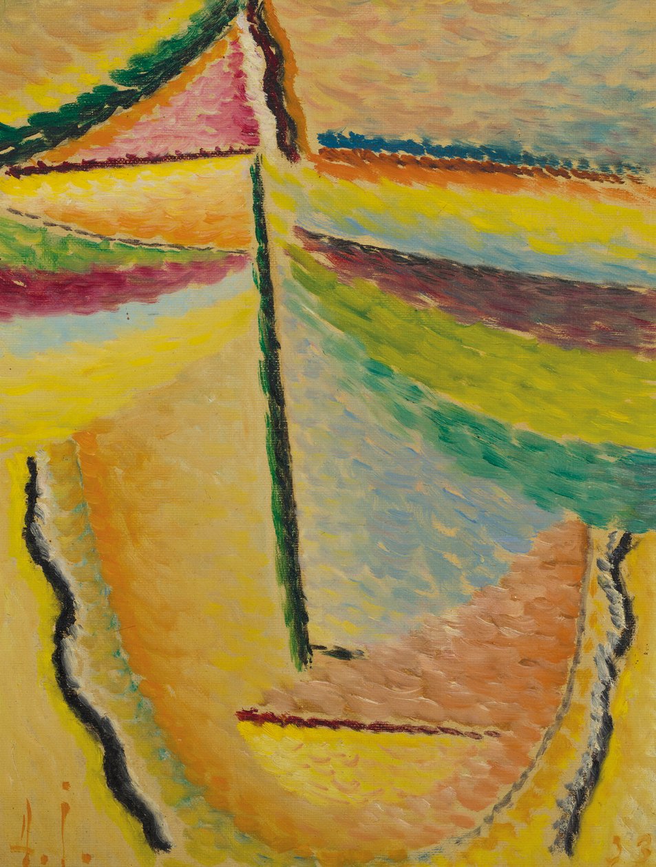Cabeça abstrata: O Anjo da Guarda, 1933. de Alexei Javlensky von