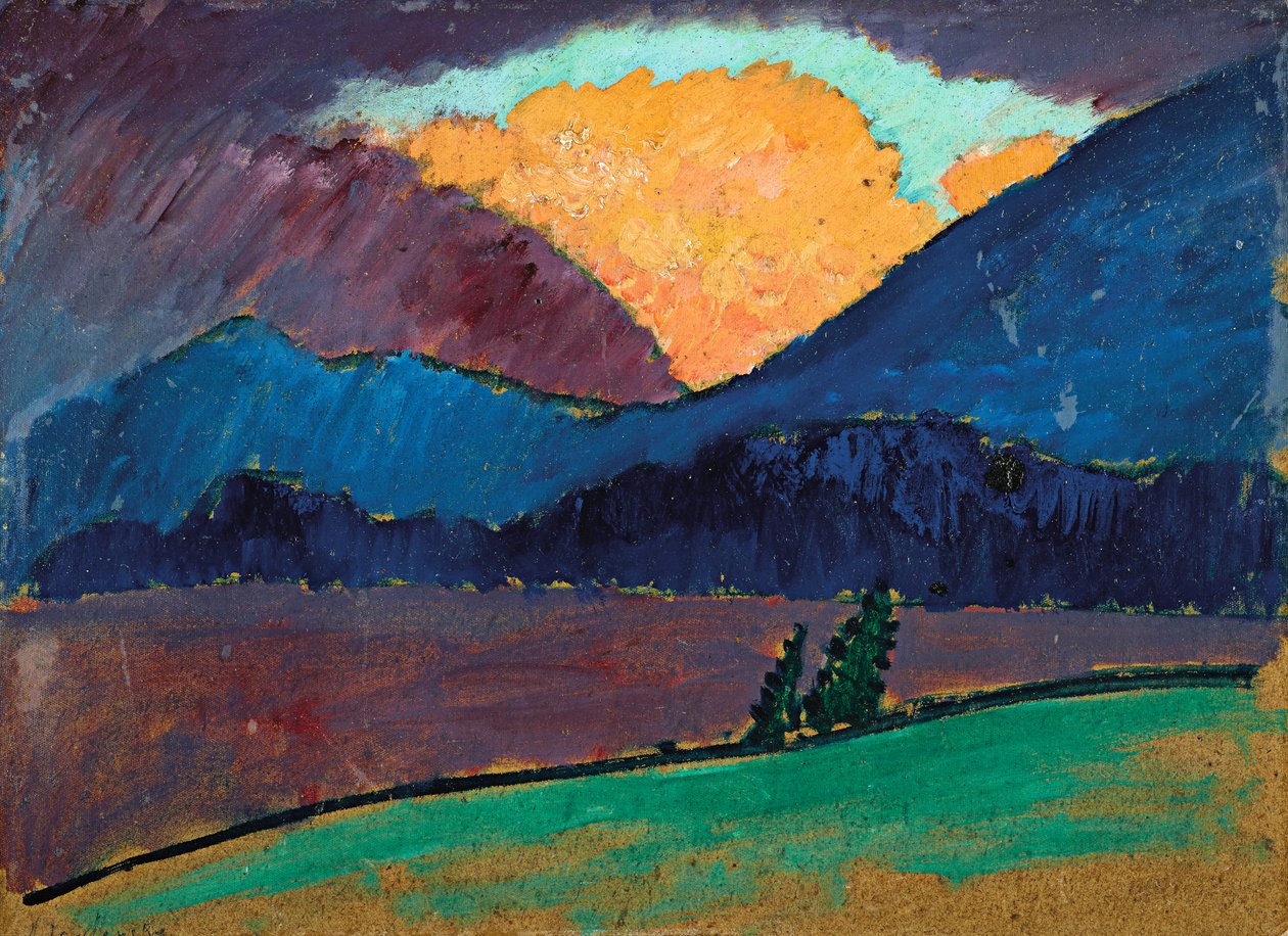 Noite de verão em Murnau, 1908-1909. de Alexei Javlensky von