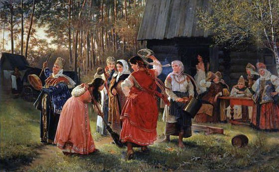 Festa de meninas, 1889 de Alexei Korsuchin