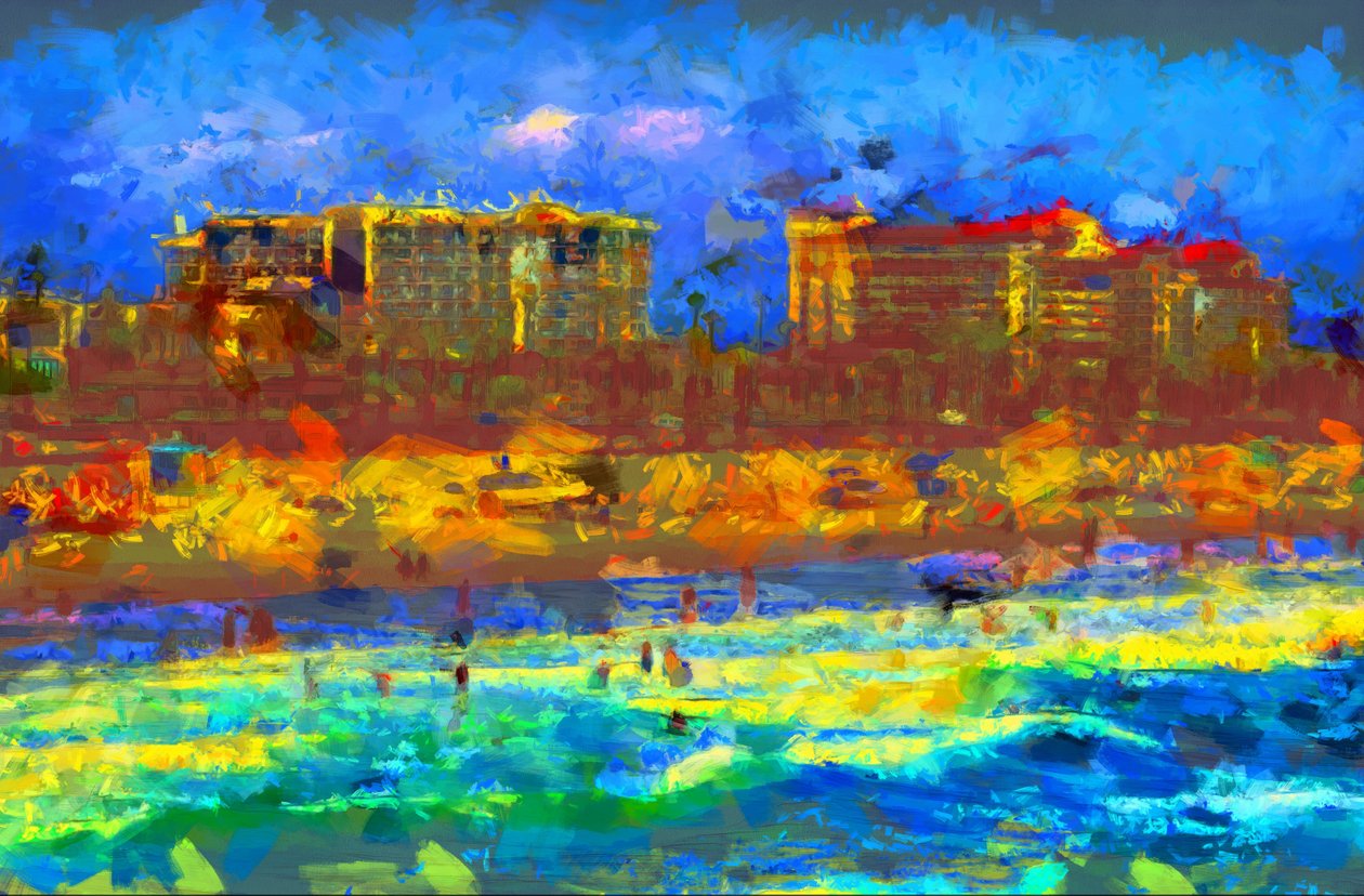 Praia,2020,(técnica mista) de Alexei Makhov