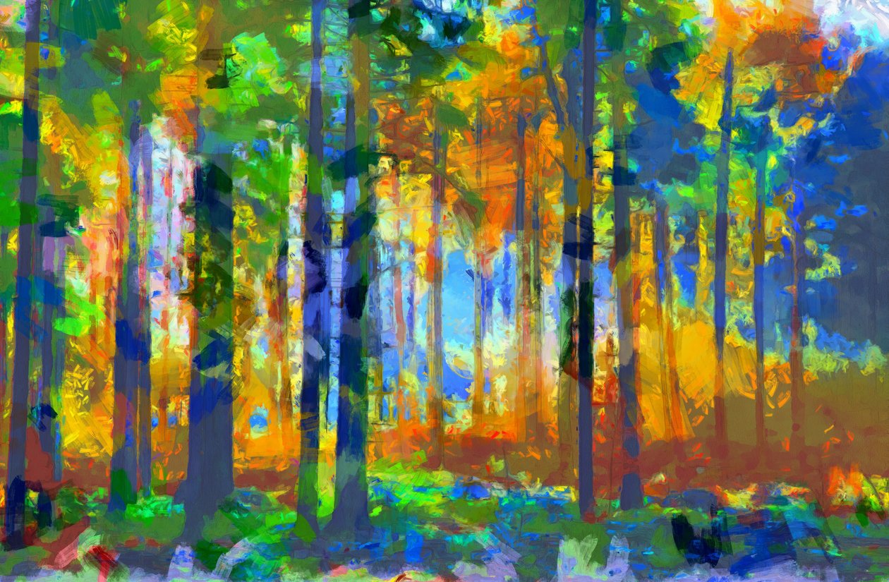 Floresta,2020,(técnica mista) de Alexei Makhov
