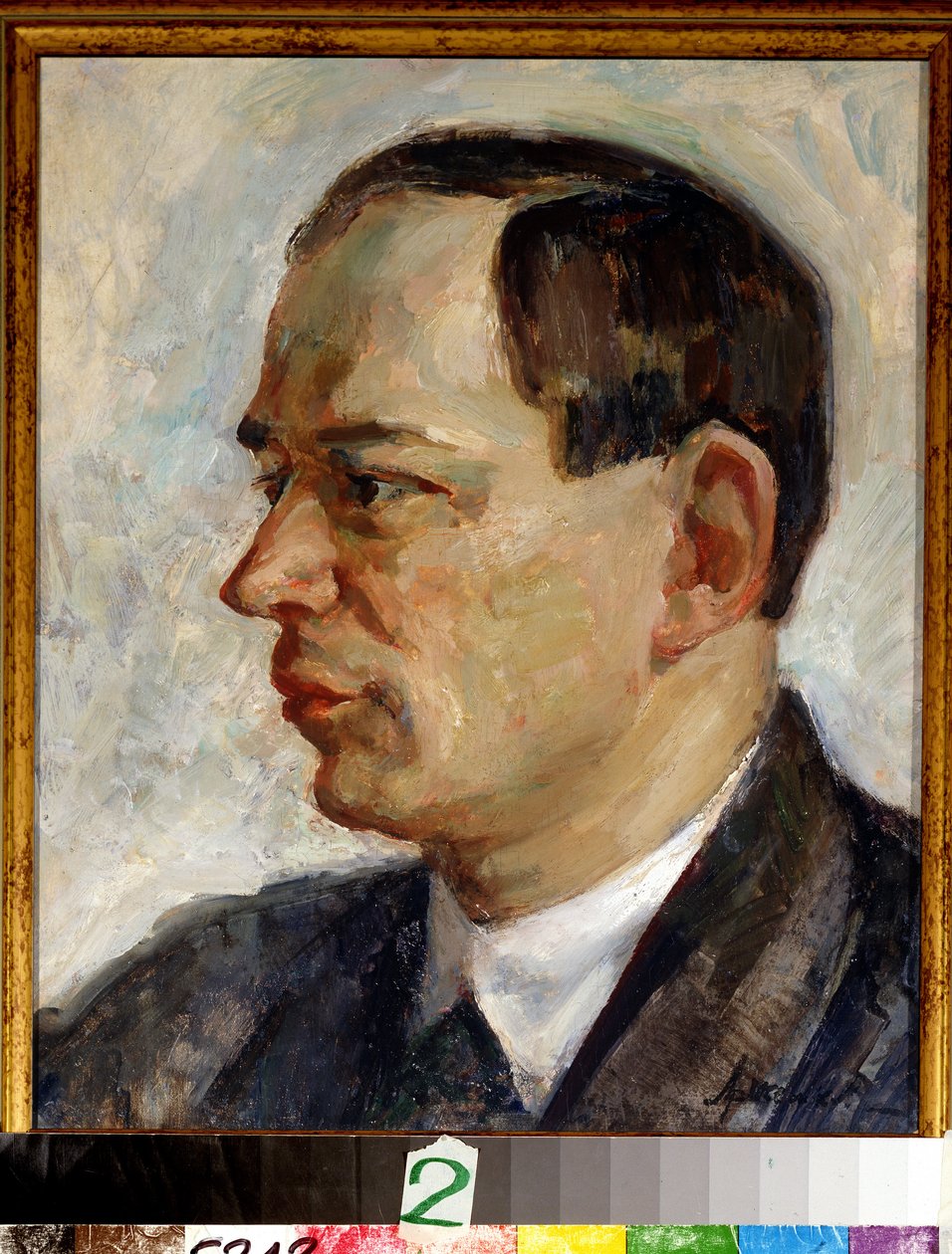 Retrato do compositor Vissarion Shebalin (1902-1963) de Alexei Nikolayevich Arzhenikov
