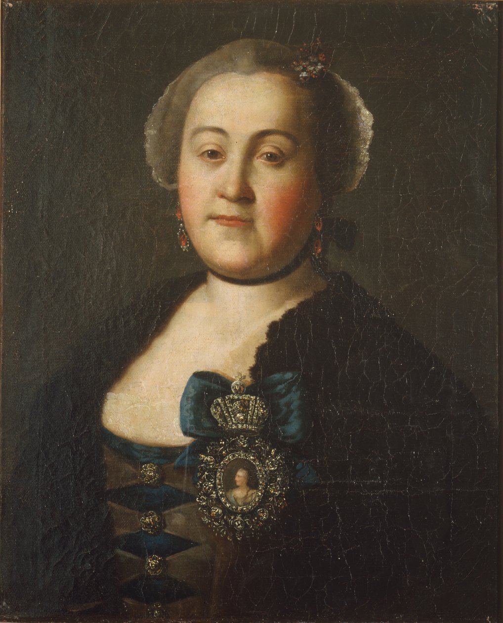 Retrato da condessa Agrippina Leontievna Apraxina, final dos anos 1750 de Alexei Petrovich Antropov