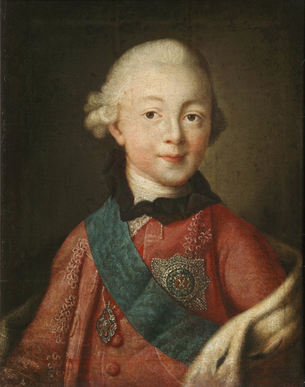 Retrato do Grão-Duque Pavel Petrovich 1754-1801, 1765 de Alexei Petrovich Antropov