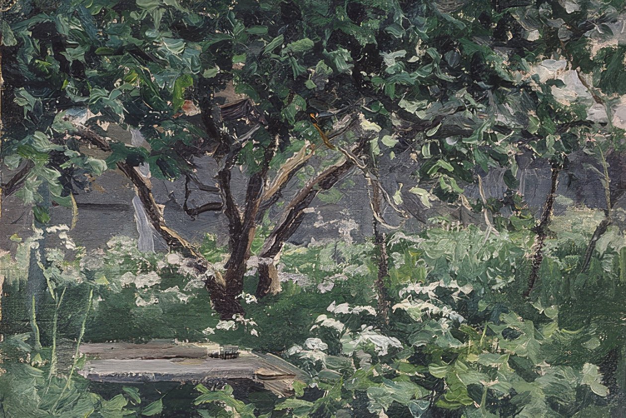 Um canto do jardim. 1900-10 de Alexei Steipanovitch Stepanov