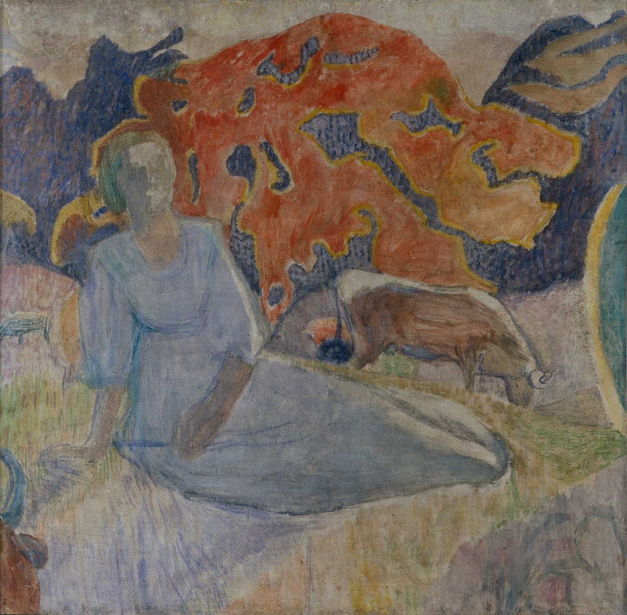 Garota pastora, 1907 de Alexei Yeremeevich Karev
