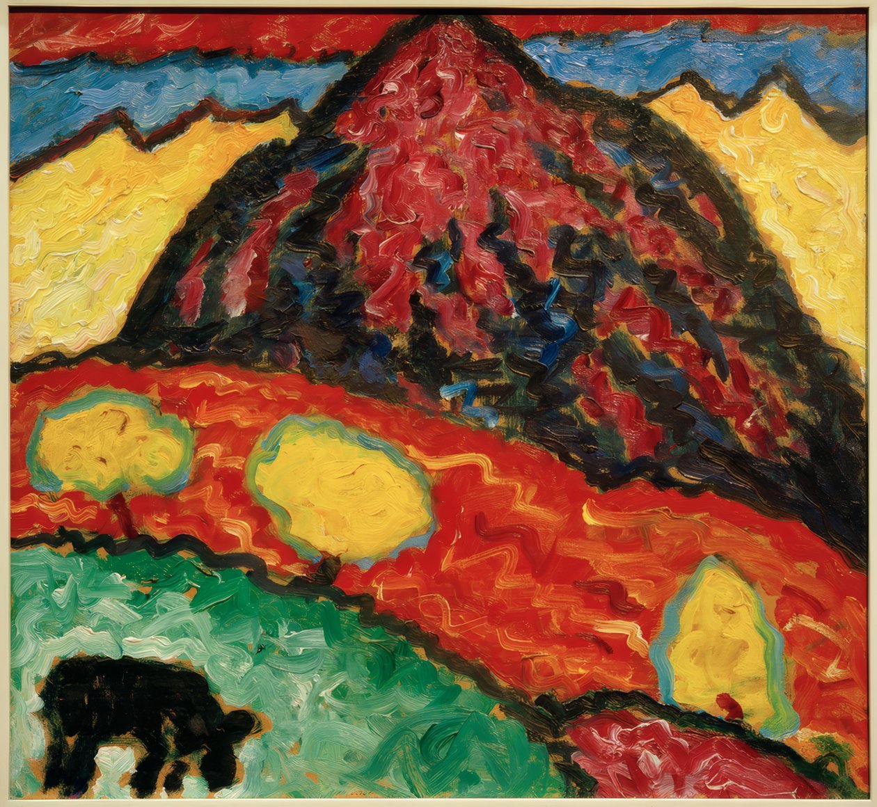 A. Jawlensky, paisagem com vaca de Alexej von Jawlensky