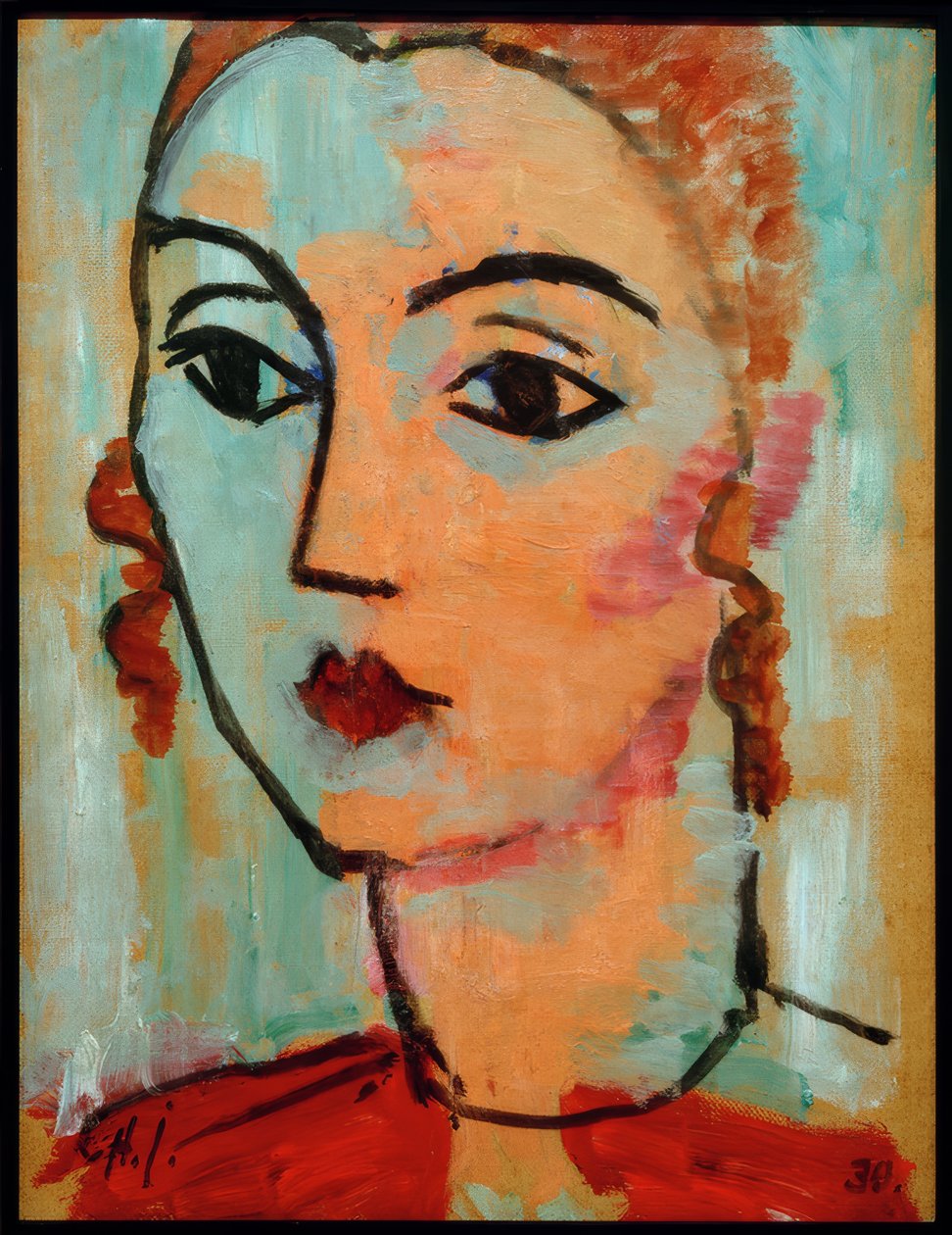 Retrato Lisa alcaravia de Alexej von Jawlensky
