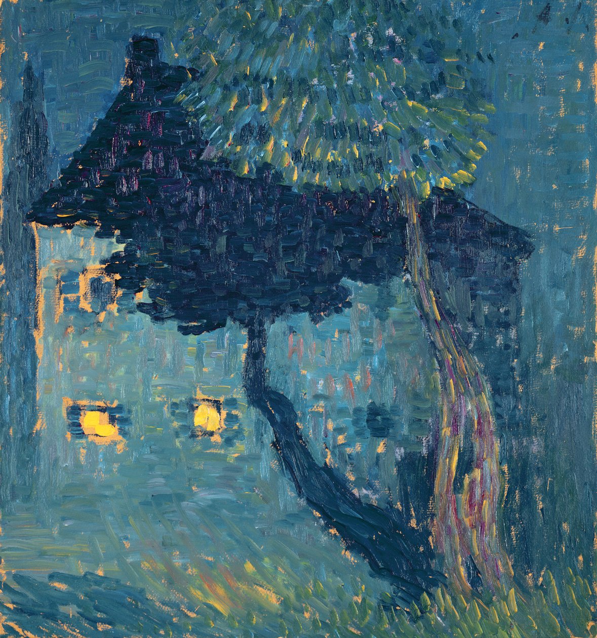 Cottage in the Woods, 1903 (óleo sobre madeira) de Alexej von Jawlensky