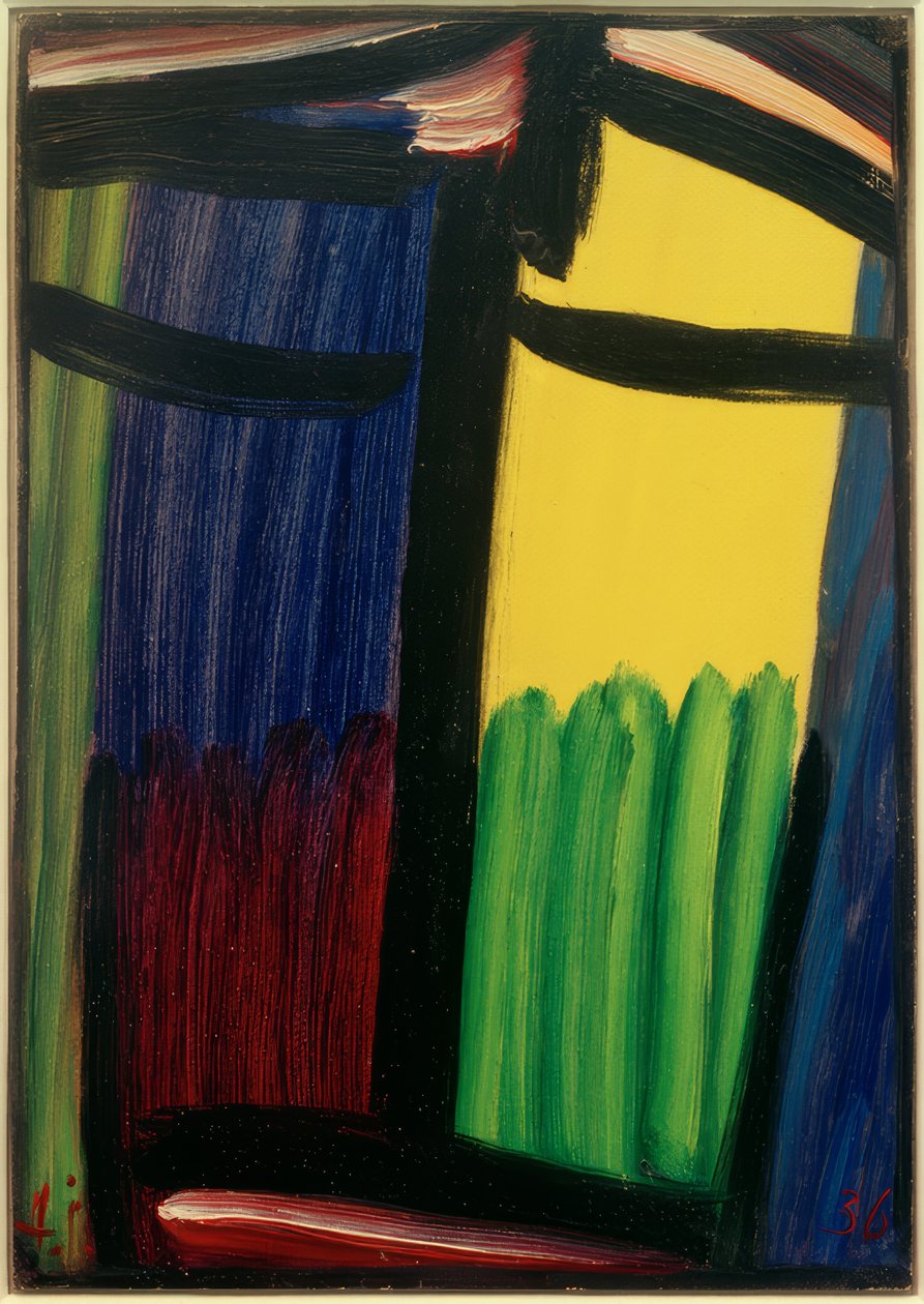 Grande meditação: João Batista, 1936 de Alexej von Jawlensky