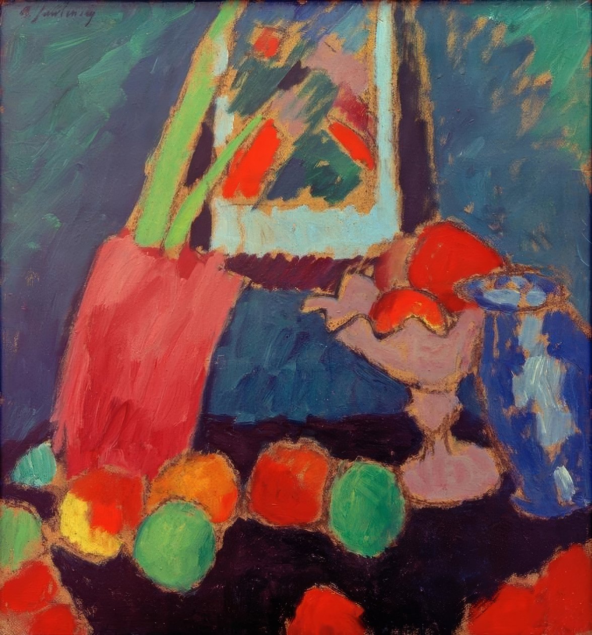 Natureza morta com casca violeta de Alexej von Jawlensky