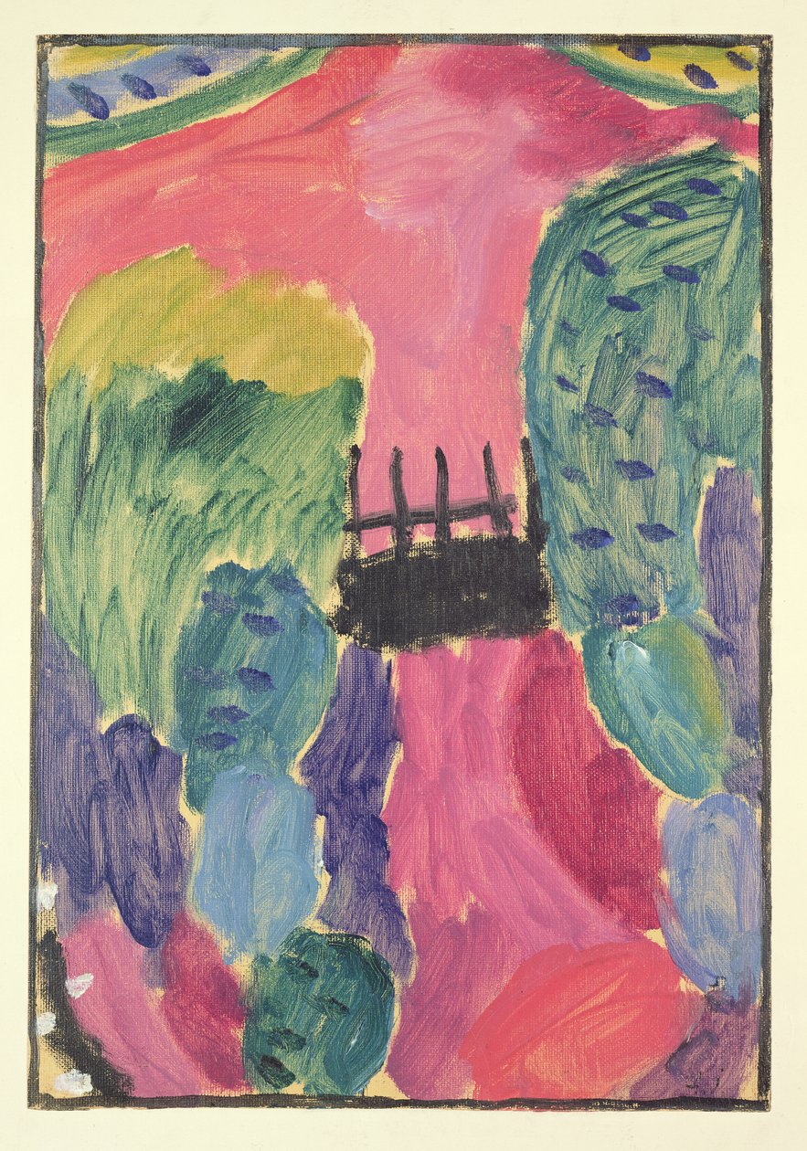 A estrada vermelha, 1915 de Alexej von Jawlensky