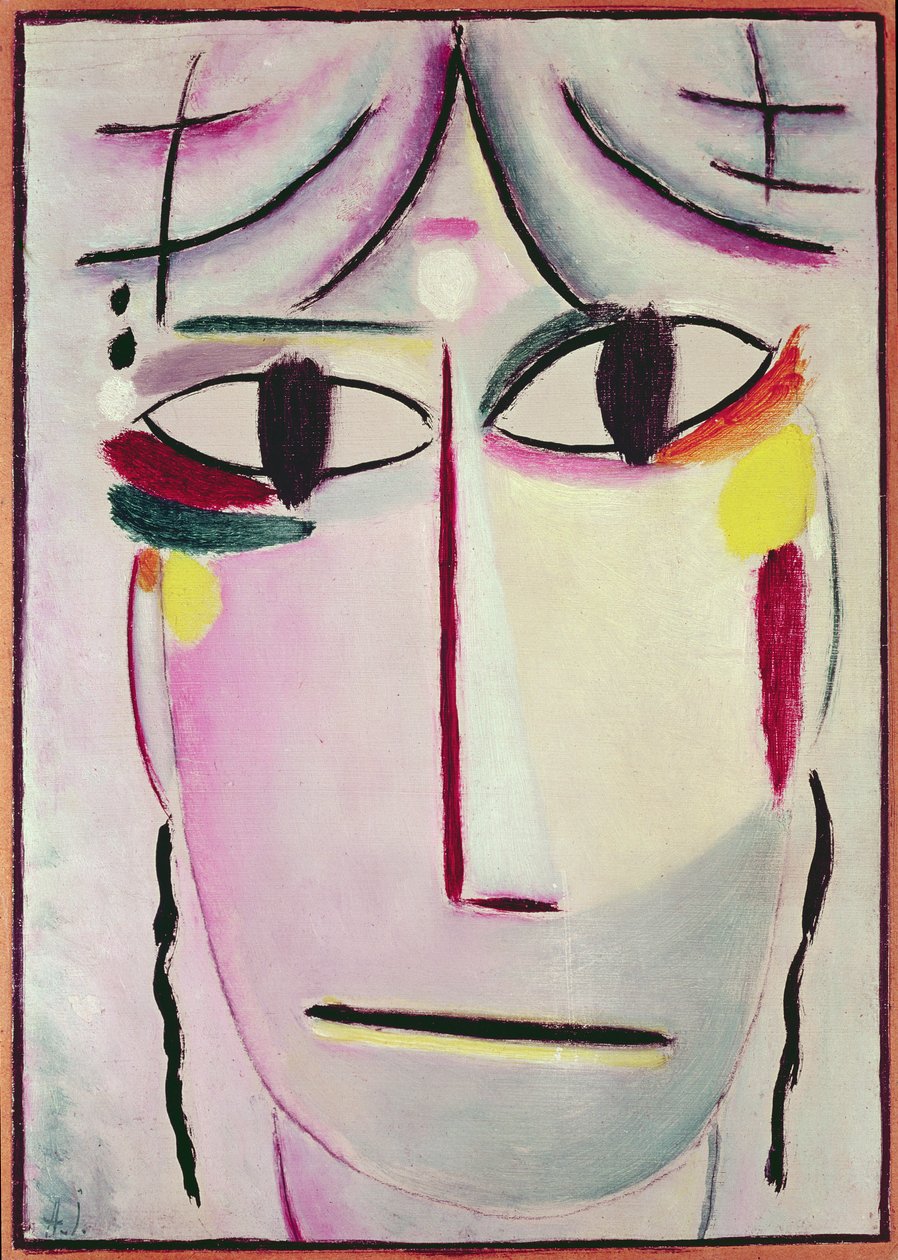 O rosto do redentor, 1920 de Alexej von Jawlensky