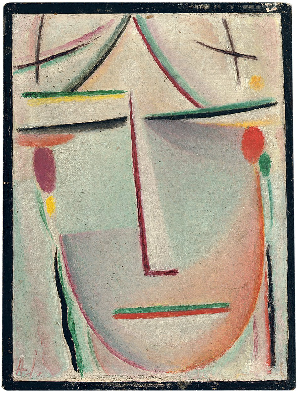 Cabeça abstrata; Cabeça abstrata, c.1921 de Alexej von Jawlensky