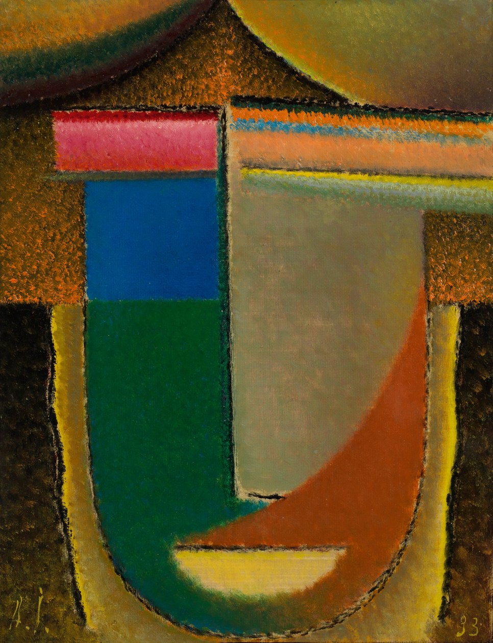 Cabeça abstrata África, 1933 de Alexej von Jawlensky
