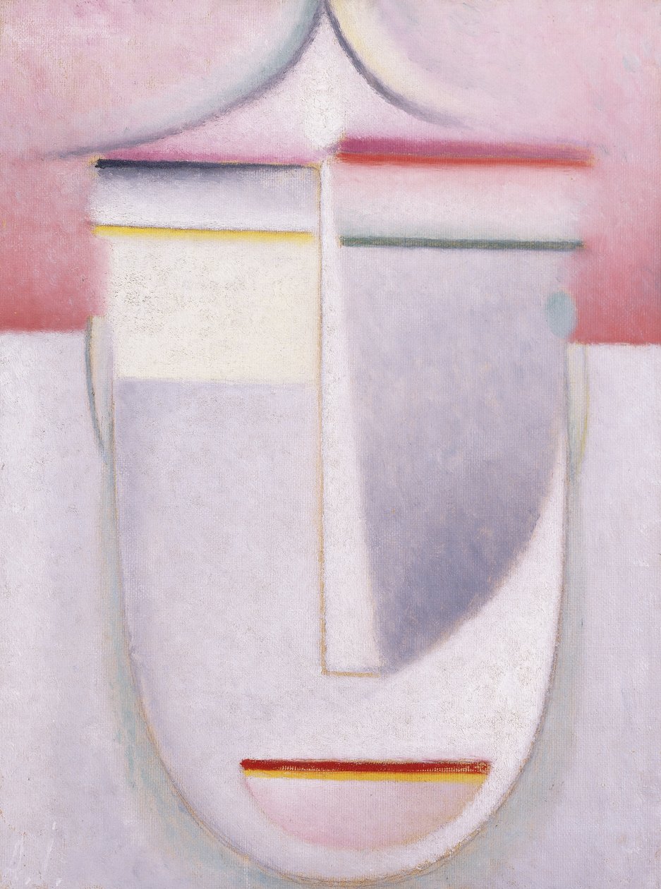 Abstract Head: Composição no 2 "inverno"; Cabeça abstrata: Composição nº 2 "inverno", c.1924 de Alexej von Jawlensky