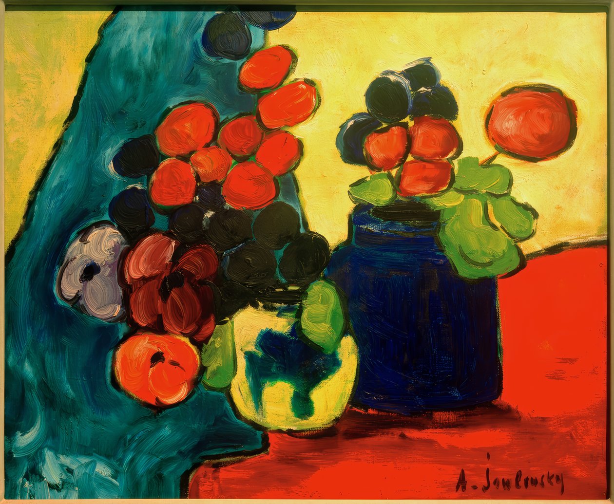 No pano vermelho de Alexej von Jawlensky