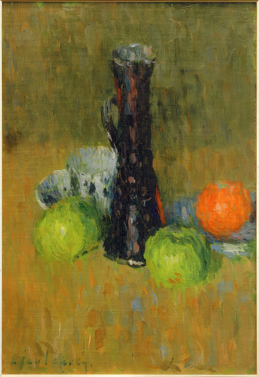 Pote azul com maçãs verdes de Alexej von Jawlensky