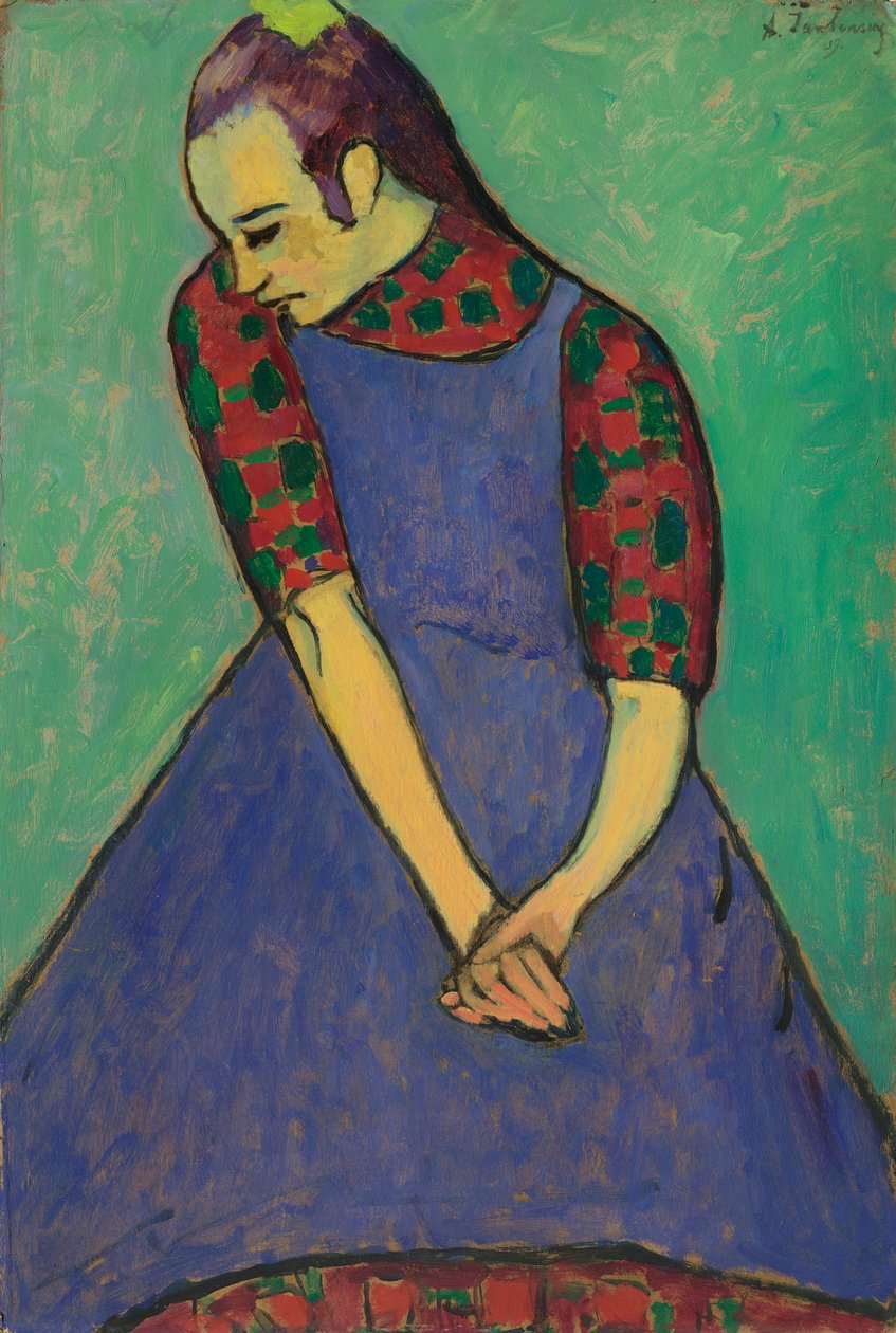 Avental azul, 1909. de Alexej von Jawlensky