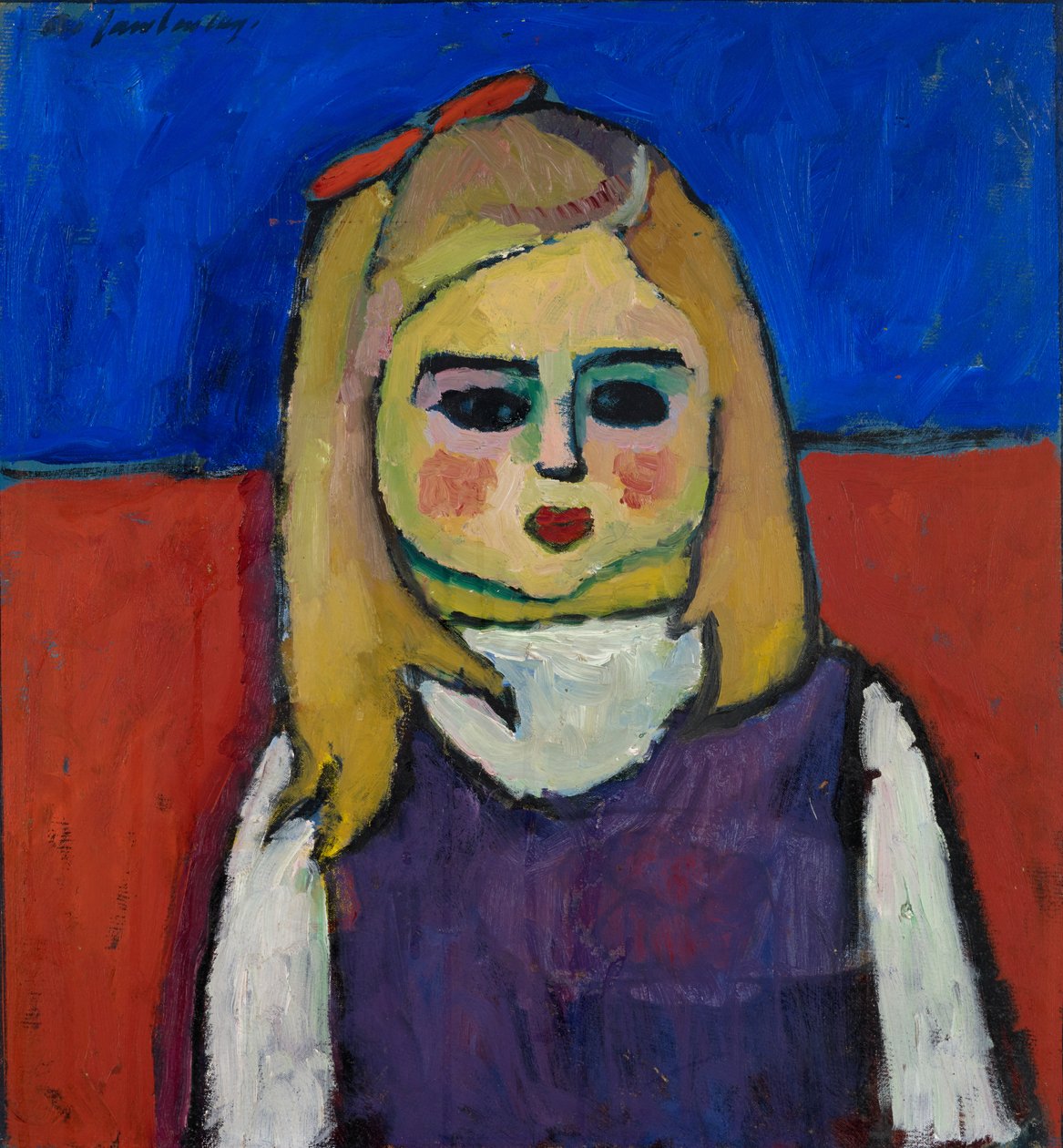 Criança, c.1909 (óleo em têmpera em papelão) de Alexej von Jawlensky