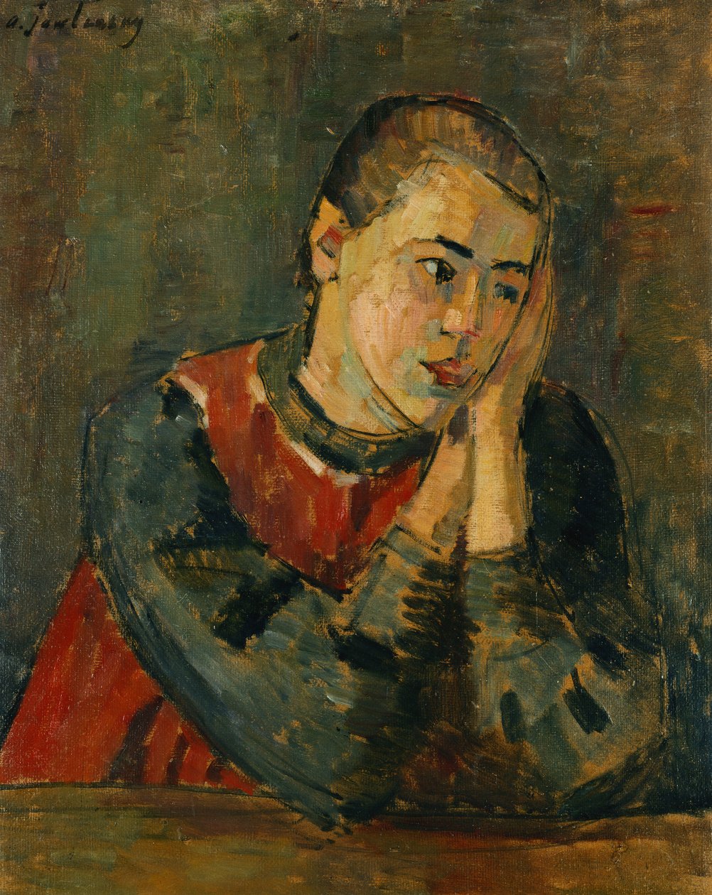 Criança com cabeça aparada; Criança com a cabeça aparada, 1906 de Alexej von Jawlensky