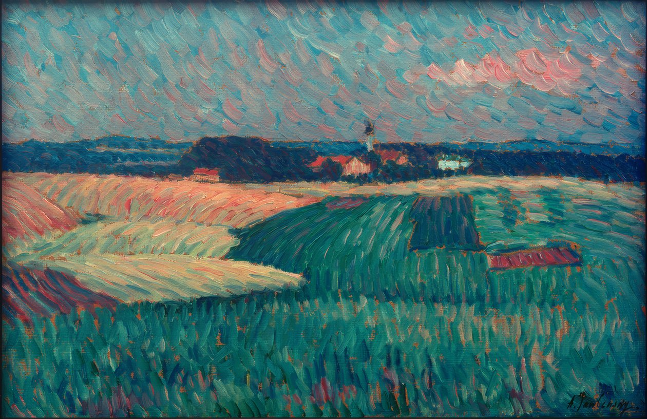 Village in Bavaria (Wasserburg / Kirch-Eisselfing) de Alexej von Jawlensky