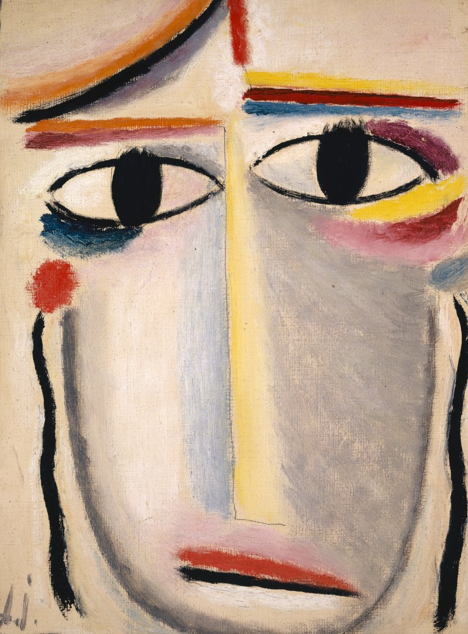 Feminino Head, 1919-20 (óleo sobre papelão) de Alexej von Jawlensky