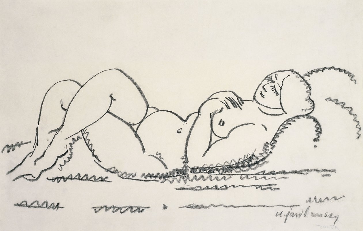 Nu feminino; Nu feminino, c.1912 de Alexej von Jawlensky