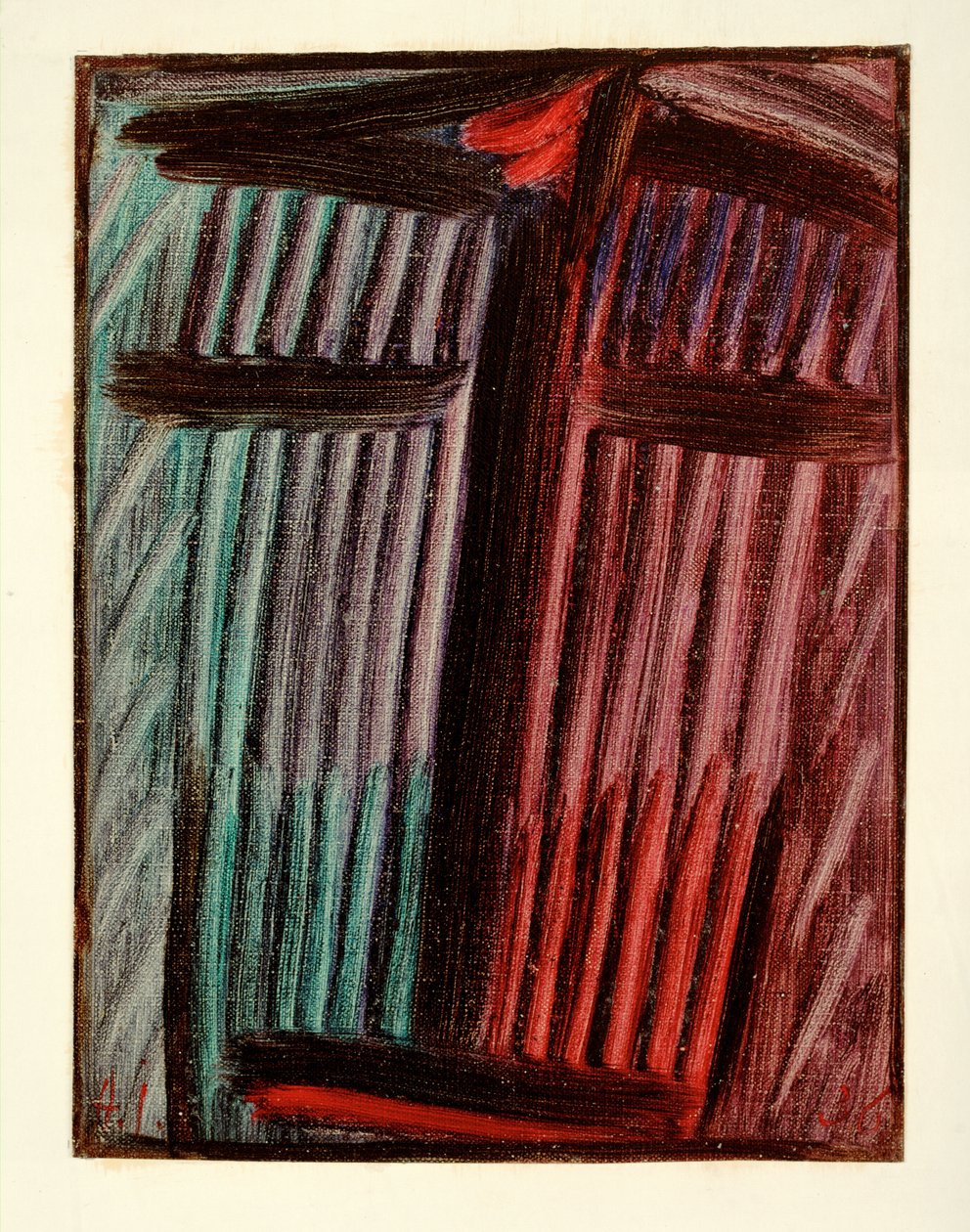 Grosse Meditation - Grande Meditação (Óleo sobre papel sobre cartão) de Alexej von Jawlensky