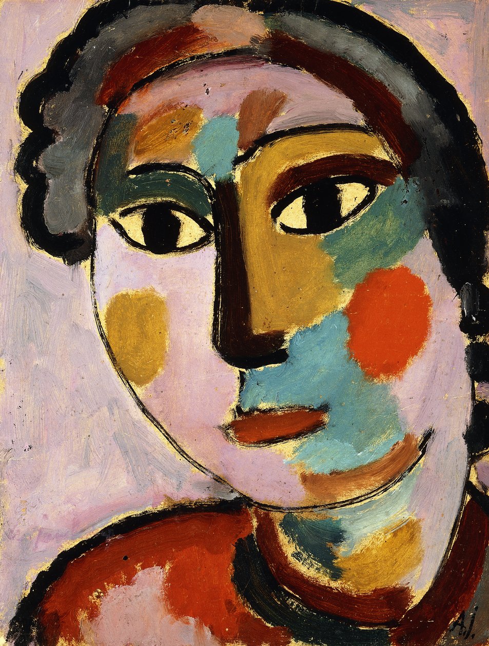 Cabeça; Cabeça, c.1916 de Alexej von Jawlensky