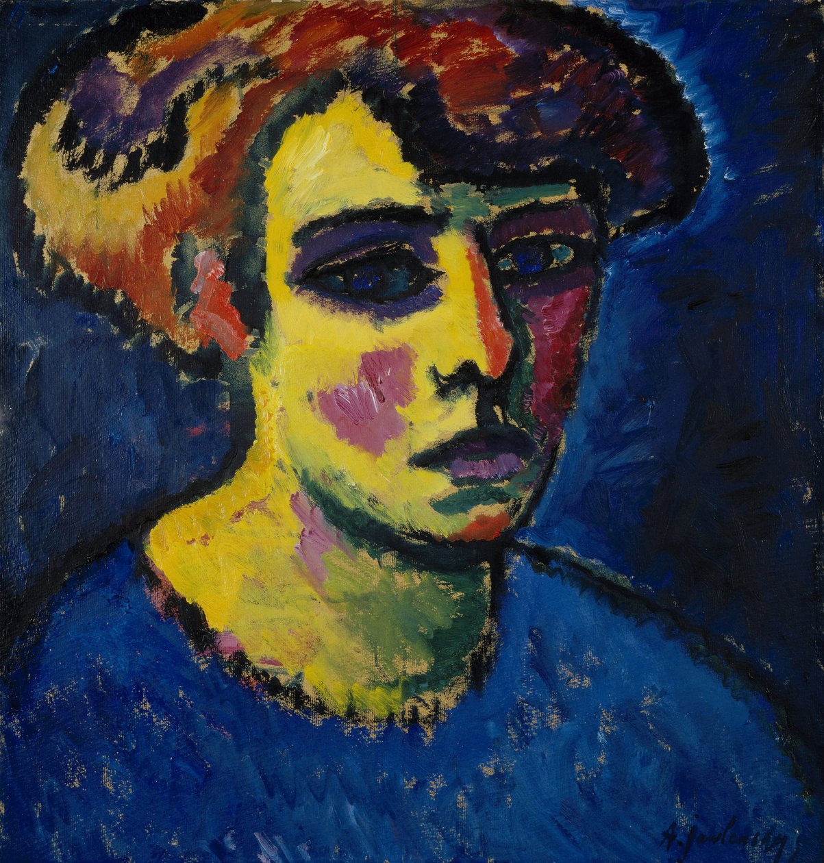 Cabeça de uma mulher, 1911 de Alexej von Jawlensky