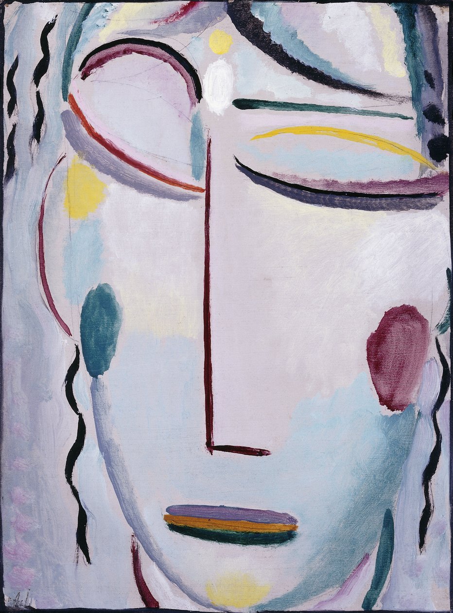 O rosto do Salvador: a ressurreição ou a nova vida II; Rosto do Salvador: Ressurreição ou A Nova Vida II, 1918 de Alexej von Jawlensky