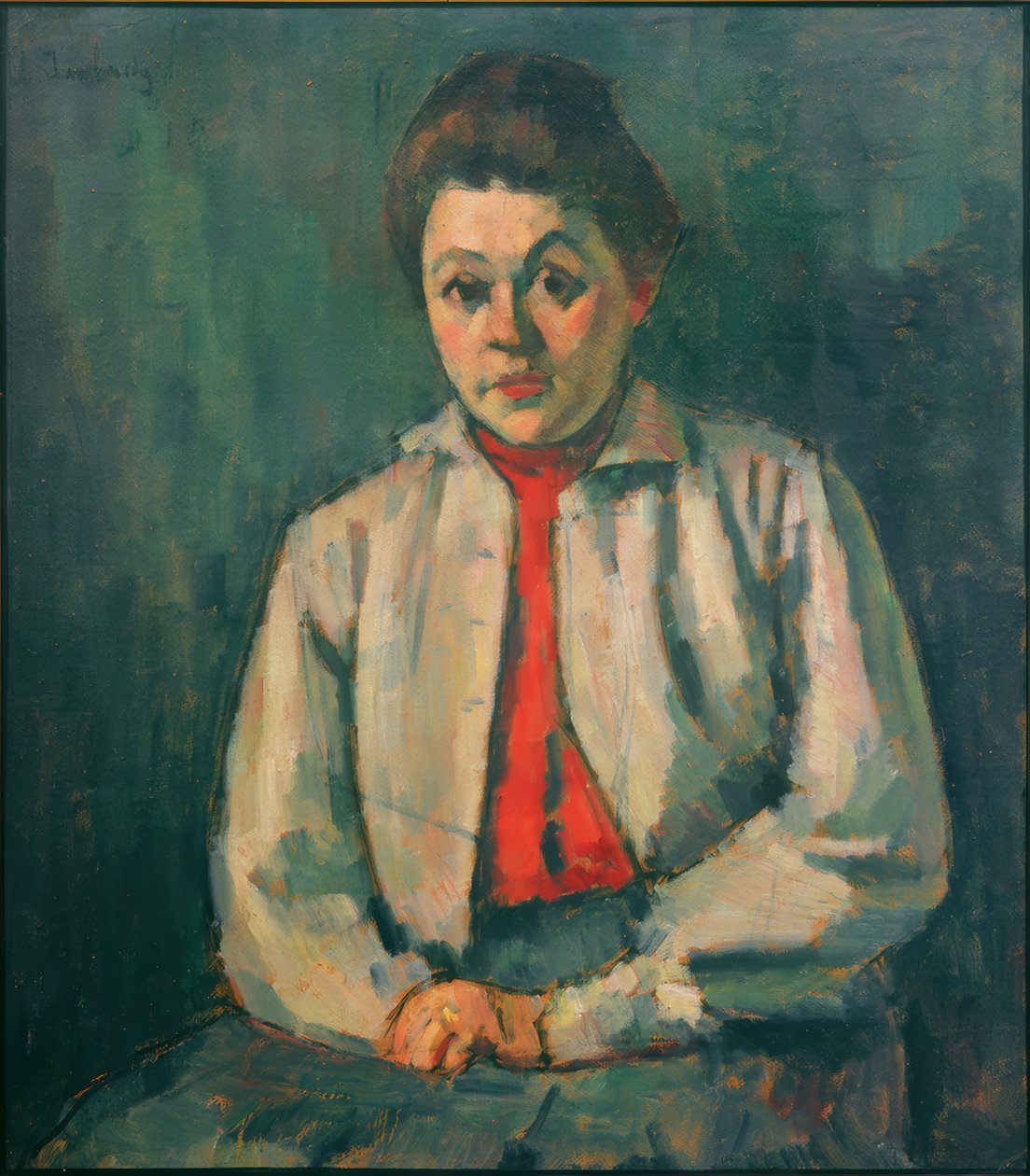 Helene com colete vermelho de Alexej von Jawlensky