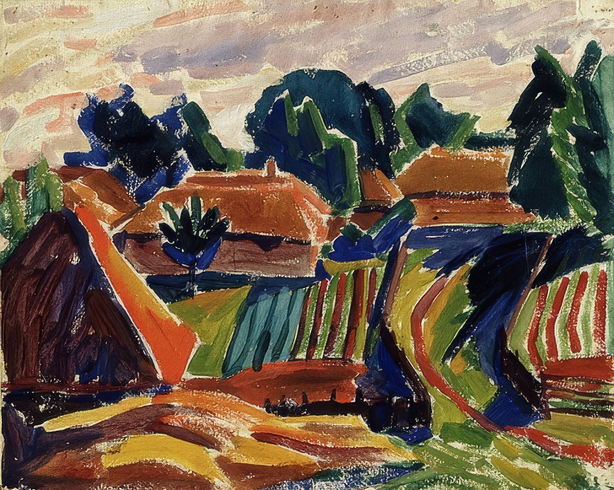 Paisagem. 1908-12 de Alexej von Jawlensky