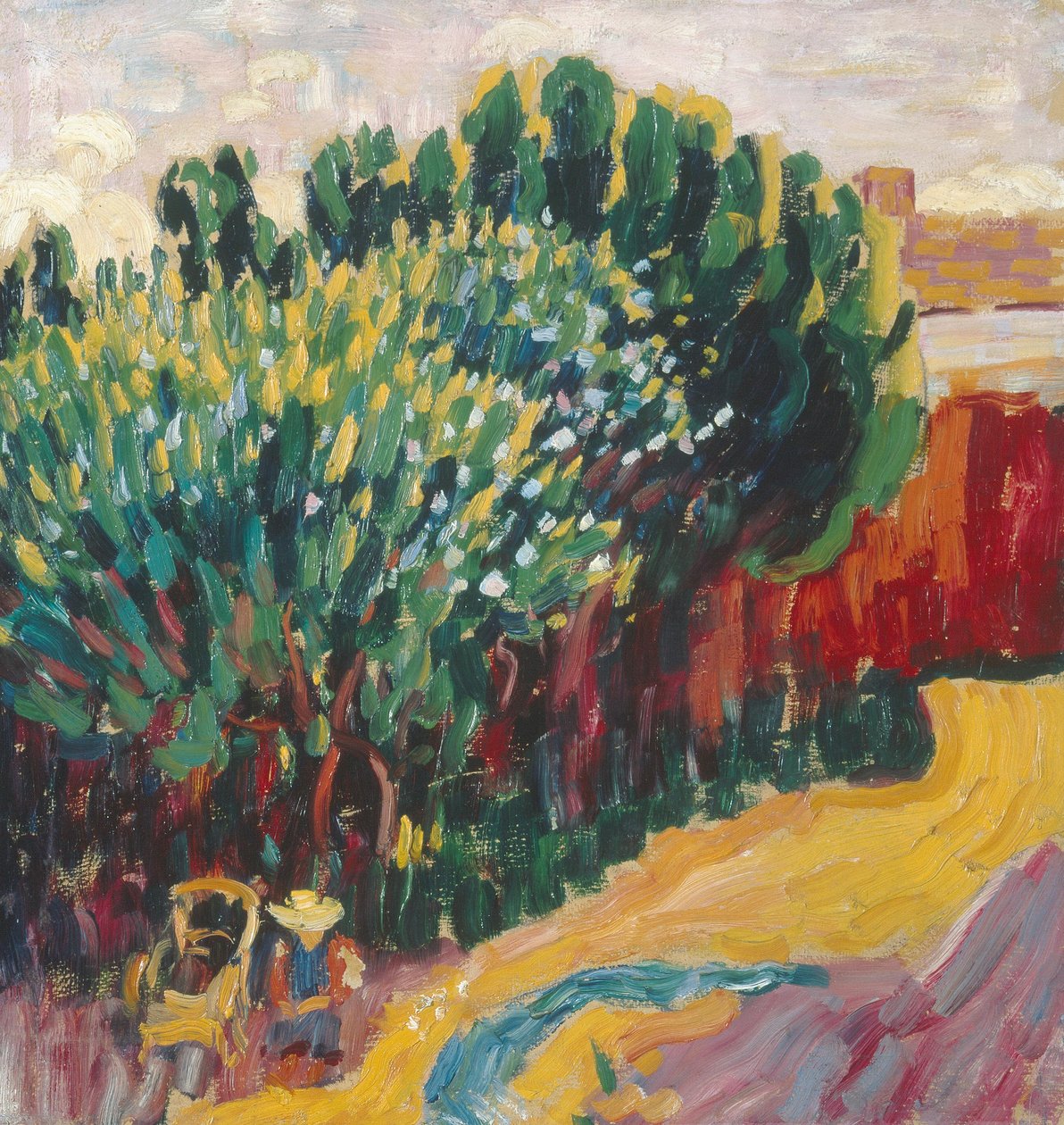 Paisagem de Carantec com uma mulher de Alexej von Jawlensky