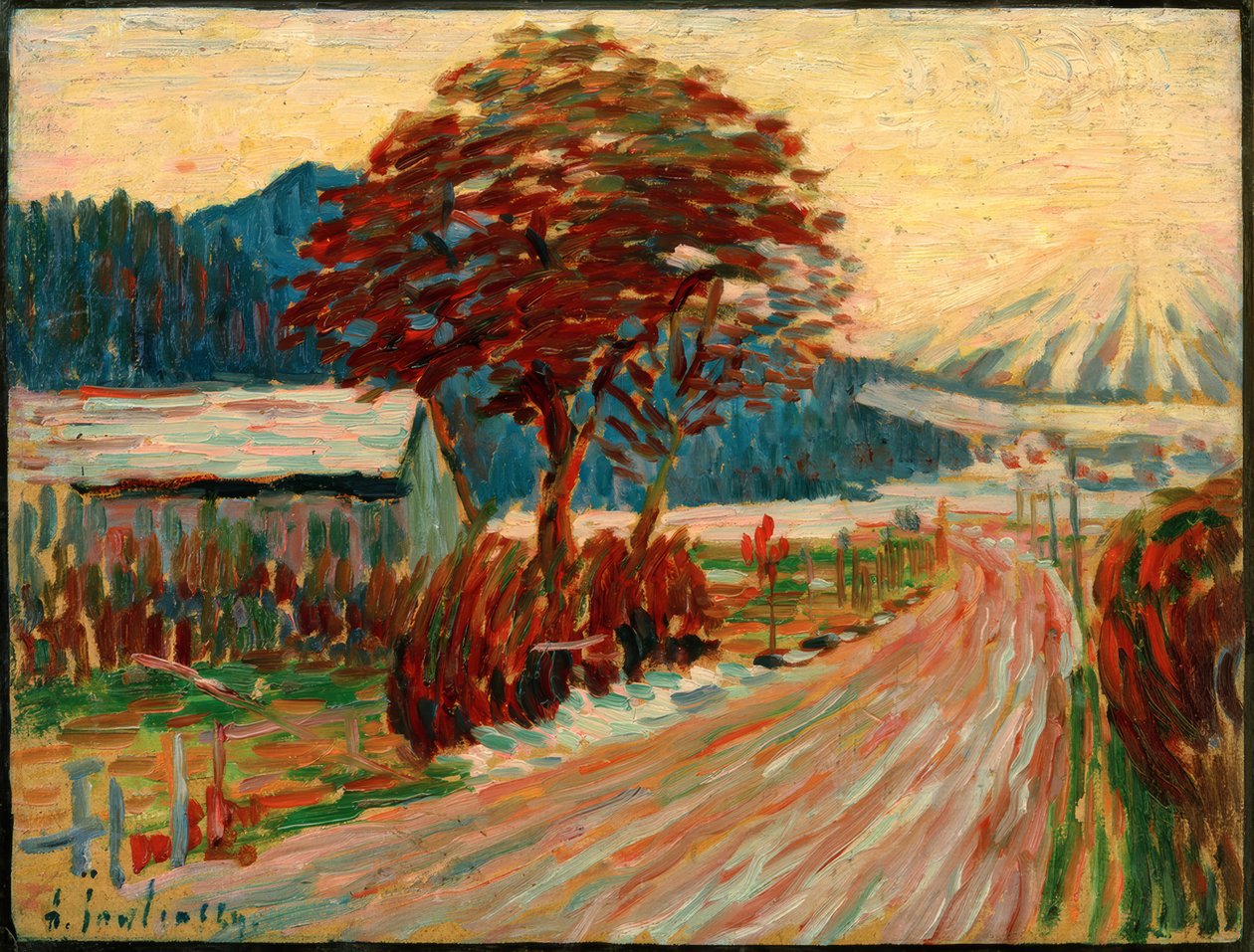 Estrada rural em Füssen de Alexej von Jawlensky