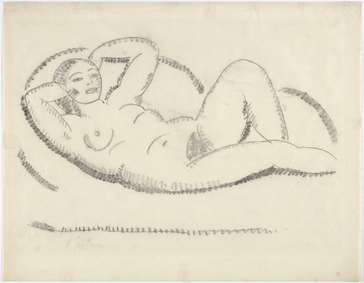 Reclinagem nua de Alexej von Jawlensky