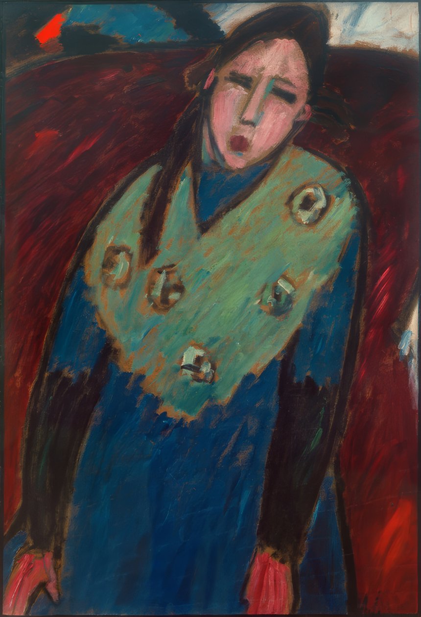 Rapariga com estola verde de Alexej von Jawlensky