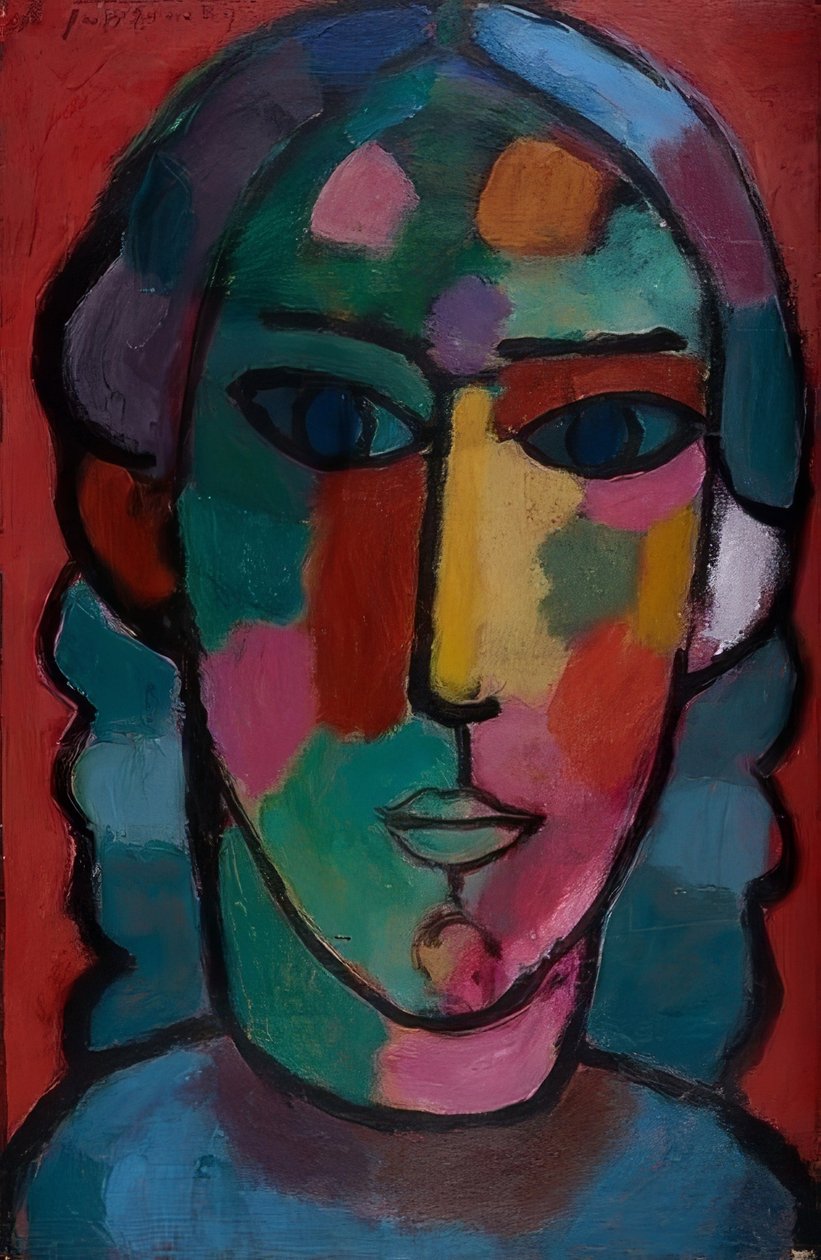 Cabeça de menina Por volta de 1915 de Alexej von Jawlensky