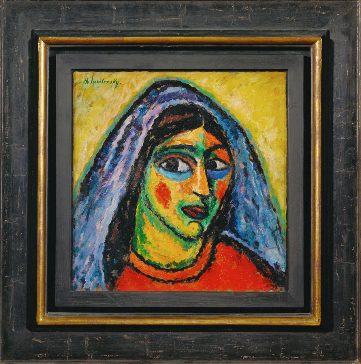 Manola com um véu violeta (cartão) de Alexej von Jawlensky