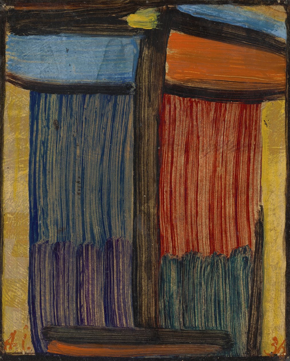 Meditação sobre um fundo dourado de Alexej von Jawlensky
