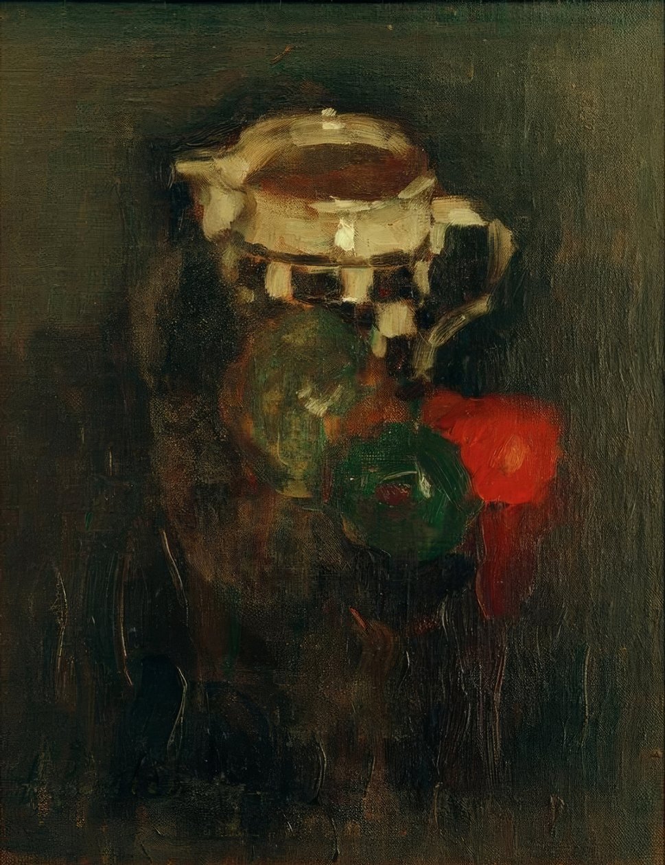 Jarro de leite com maçãs de Alexej von Jawlensky