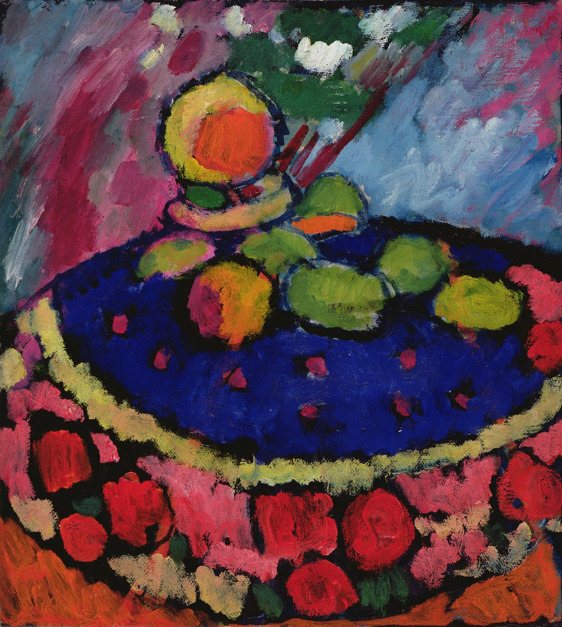 Com mesa redonda, 1910 de Alexej von Jawlensky