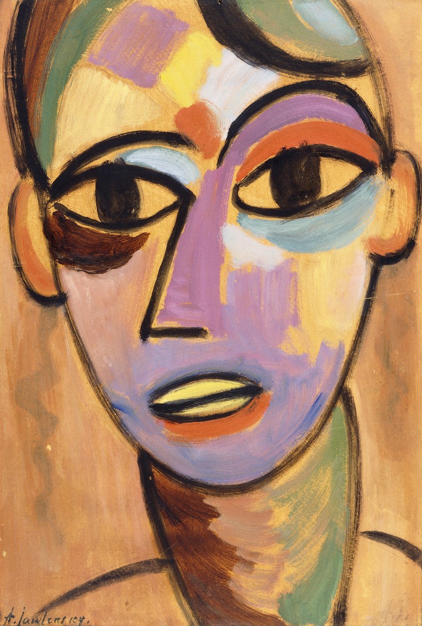 Cabeça mística: Jungling I, c.1917 de Alexej von Jawlensky
